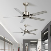 인더스트리얼 천장 선풍기 천장팬 실링팬 인테리어, 나무부목5엽48인치122cm리모콘