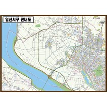 고양시 일산서구 안내지도 150cm X 105cm KY, 일반전용천,롤스크린