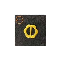 [케이로] 338297 10 개/몫 컬러 꽃 수지 벨트 버클 티셔츠 드레스 스카프 장식 의류 가방, 25mm, yellow