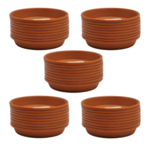 가든그린 동그라미 원형 플라스틱 화분 받침대 50개세트, 황토색