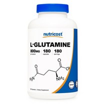 Nutricost L-Glutamine 뉴트리코스트 L글루타민 800mg 180캡슐