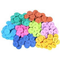 hand2mind 소프트 폼 자릿값 디스크 8개 값 어린이용 계산 칩 유치원 수학 카운터 수학 교사 용품 초등학교용 기본 10 수학 조작(200개 팩), 200개(1팩)