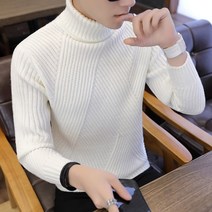 정장 터틀넥 캐시미어 니트 남성 스트라이프 스웨터 울 풀오버 스웨터 특대 풀