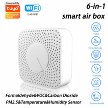 Zigbee Tuya 3.0 공기 품질 모니터 가정부 5 In 1 포름 알데히드 VOC Co2 온도 습도 감지기 센서 Smart Hom, 04 6 in 1 WiFi Sensor