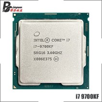 인텔 코어 i79700KF i7 9700KF 3.6 GHz 중고 8 스레드 CPU 프로세서 12M 95W PC 데스크탑 LGA 1151