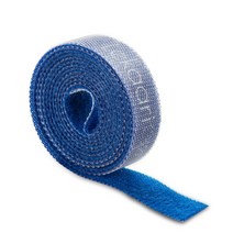 Strong Cable Organizer Self Adhesive Fastener Tape USB Cable Winder nylon Reusable Strong Hooks Loop, 10 1m blue X 1pc