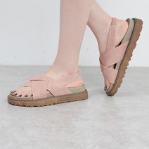 디아 여성 크로스 통굽 슬링백 슬리퍼