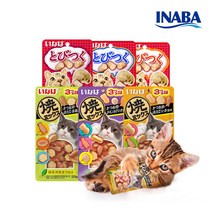 이나바 고양이간식 야끼믹스 24봉, 가다랑어+조개+오징어 QSC121x24봉