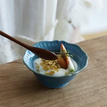 오반자이 빈티지린카 요거트볼 10cm 일본 그릇 식기 소스볼 빈티지식기 레트로식기 도자기볼, 빈티지린카 요거트볼 10cm[민트블루]