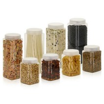 아트박스/비프로젝트 냉장고 사각(화이트) 보관용기 기본형 8P(, 옵션선택:본품