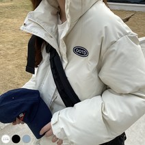 도오빠 여성 숏 패딩 점퍼 자켓 루즈핏 오버핏 긴팔 지퍼 무지 경량 겨울 따뜻한 여자패딩 아우터