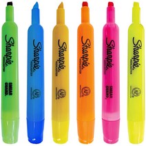 샤피 액센트 탱크 형광펜 낱개 / 치즐팁 / 5mm / 마킹펜 / 6가지 색상 / 선명한 색상 / 빠른 건조 / 강한 내구성 / 변색과 번짐에 강함, 오렌지