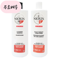 니옥신 4번 샴푸 & 컨디셔너 1000ml 듀오 셋트 ( 펌프별도판매 ) 홍박스 구매대행, 1개