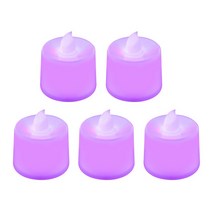 LED초크리에이티브 LED 촛불 조명 여러 가지 빛깔의 램프 시뮬레이션 컬러 불꽃 홈 웨딩 생일 파티 장식, 07 보라색