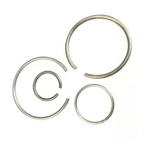 스테인리스 스틸 C 서클립 라운드 와이어 스냅 링 샤프트 홀 리테이너 샤프트용 직경 1.8mm SUS304 OD 19.6mm 74mm 5 개, 1.8x74x15, WIRExODxOPERN
