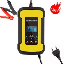 산업용 배터리충전기 복원기 재생기 과열방지 자동차 스타터 납산 LCD 디스플레이 플러스 수리 완전 자동 충전 오토바이 6A 12V, 01 EU plug