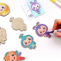 곤충 나무팬던트 만들기세트 그림그리기 색칠공부, 꿀벌