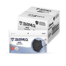 크리넥스 3단 에어 마스크 대형 KF80 블랙, 1매입, 50개