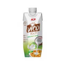 비코 리치 코코넛 밀크 100% 무첨가, 1팩, 330ml