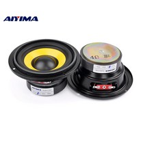 AIYIMA 2Pcs 4인치 미드레인지 베이스 스피커 드라이버 48옴 20W 베이스 스피커 오디오 우퍼 스피커 DIY 홈시어터, 4옴 20W 스피커