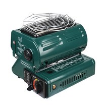 낚시 차박 캠핑 가스 난로 버너 스토브 취사 실외용, 강화 및 농축 이중 공기 이중 사용 (검정)