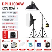 고독스 DP600III 3세대/4세대 카메라 라이트 플래시 600w 광고 촬영 스튜디오, 신우DP1000 III 이중 램프 세트(X2 프라이머)