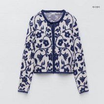 자라 ZARA 스타일 플라워 니트 가디건 03859130044