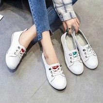 [PINK LITCHI]여성 캐주얼 화이트 펌프스 플랫 로퍼 스니커즈 단화 M510Ting510BX09