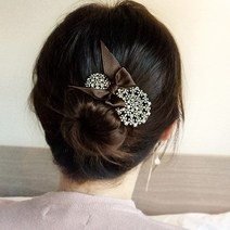 H-1151 맥파이 보석 반머리 헤어핀 / 3컬러 / 머리핀