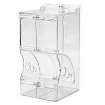 hamster 토끼 식품 디스펜서 피더 플라스틱 clear automatic pet feeder for hamster guinea pigs food bowl container, 2