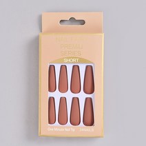 붙이는젤네일 네일팁 24 개/상자/상자 매트 서리로 덥은 거짓 손톱 풀 발레 인공 손톱으로, 한개옵션1, 10 HZ-BL-A22