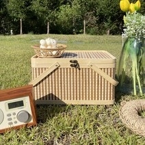 더클리 고르소 캠핑 대나무 라탄 피크닉 멀티 바구니, 선택완료, 단품없음