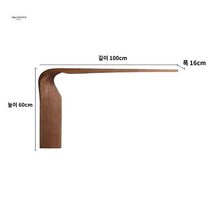 대형 콘솔 우드 선반 블랙 테이블, 기본, 100*16*60cm