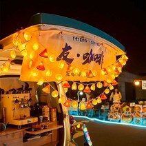 노점용 조명 야외 램프 야시장 침대 분위기있는 과일모양, 7.레몬 6m 40등