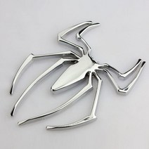자동차 바이크 3D 입체 메탈 거미 엠블럼 스티커 실버