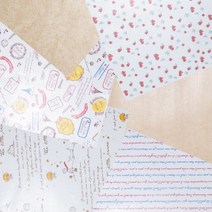 맘앤팩 유산지 왁스지 코팅지 크라프트 샌드위치 햄버거 식품포장지 베이킹 포장종이 왁스페이퍼, 14. 줄무늬크라프트 33, 250장