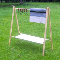 인디언 원목행어 M 감성캠핑 캠핑걸이 거치대 행거, 단품