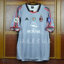 축구복 03 04AC 밀란 2 어웨이 카카마 엘티니 네스타 인차기 클래식 운동복 2701558783