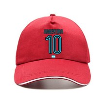 저스트업 아르헨티나 프린트 캡 모자 en 코튼 및 Woen 크루 넥 오버사이즈-5x 야구, [05] 17 Wine red