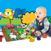 7종 동물 헝겊 인형 농장 매트 구성 동물농장 놀이 아기 선물 인지발달 IQ 키즈카페 수면