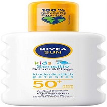 니베아 SUN 아이들은 한 일 1 팩 (1 개 200 ml)에 한 아이들의 피부를 위해 SPF 50+ 썬 로션과 스프레이에 스프레이