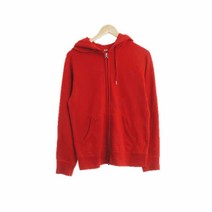 유니클로 레드 면 후드집업 공용 7707