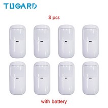도난 경보기 Tugard p10 433mhz 무선 애완 동물 방지 적외선 감지기 10, YK-009-P10-A-8pcs