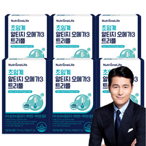 뉴트리원 초임계 식물성 알티지 오메가3 트리플 저온초임계추출 EPA DHA rTG 오메가3 비타민E 비타민D 6중복합기능성, 6박스, 30캡슐