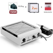 네일흡진기 네일 집진기 손톱 용 데스크탑 클리너 150w 먼지 흡수기 전문 매니큐어 기계 진공 청소기 아트 살롱 도구, b-us-2필터 설정