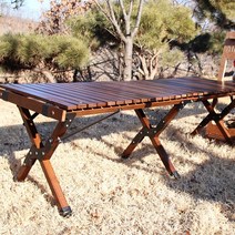 아베나키 벤치 코모도테이블 럭셔리 우드테이블 캠핑테이블