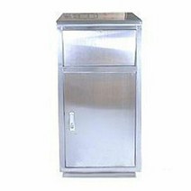 스텐 쓰레기통 실외 실내 패스푸드 사각 휴지통 120L, 단품, 선택완료