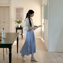 [제작] 데빈 밴딩 플리츠 롱 스커트 61205 빅사이즈 여성의류