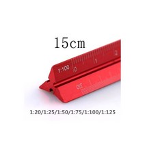 TUTU-고품질 다채로운 알루미늄 삼각형 눈금자 15cm 1:20 - 1:600 합금 금속 regua desenho H0003 116372, 스몰 레드 PRO 15cm