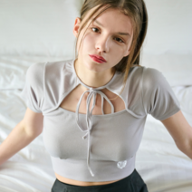 샐러드볼즈 BOLERO T-SHIRT GREY